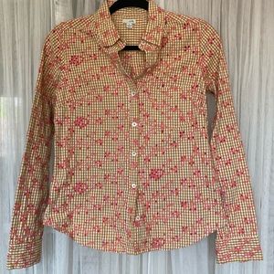 Anthropologie Eyelet Button Down